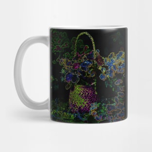 Black Panther Art - Flower Bouquet with Glowing Edges 9 Mug